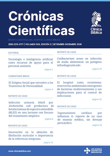 Portada de la Edición XXX Setiembre - Diciembre 2026 - Revista Crónicas Científicas